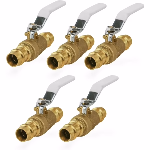 Ball Valve Brass 1/2" - 5-Pack